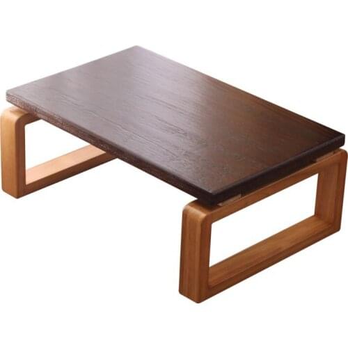 12%H Wooden Bay Window Tea Table Coffee Table Japanese-style Balcony Solid Wood Table Living Room Small Coffee Low Table Bedroom