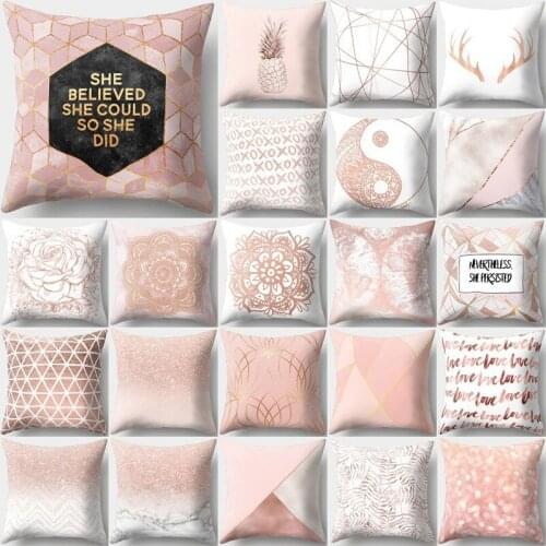 HOT SALES Pink Cushion Cover Throw Pillow Case for Home Chair Sofa Decoration Square Pillowcases