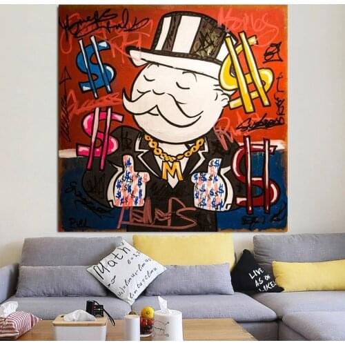 Canvas Painting Alec Monopolyingly Canvas Prints Picture Modular Paintings for Living Room Poster on The Wall Home Decoration