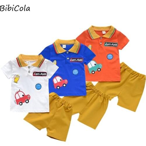 Baby Boys Summer Clothing Set Kids Boys Cartoon Set Cotton T-shirt+shorts 2pcs Outfits Infant Newborn Newborn Clothing