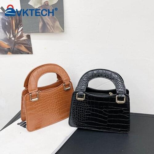 Fashion Women Alligator Pattern PU Leather Crossbody Shoulder Messenger Bag Casual Ladies Solid Color Small Handbags Purse