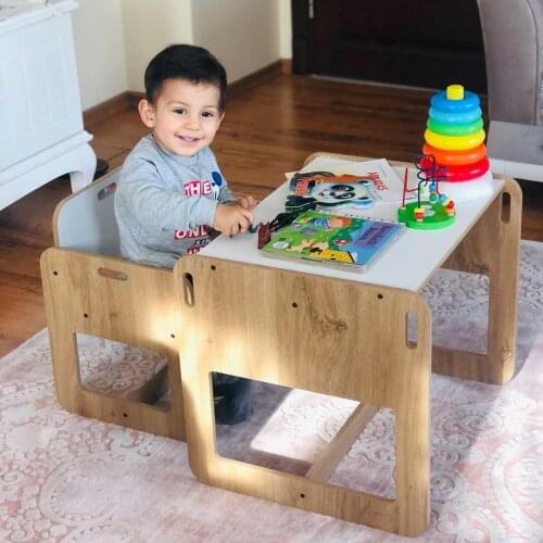 2-4 age Columbine Montessori table child table and chair set, game, working, activity table, children desk child furniture gift