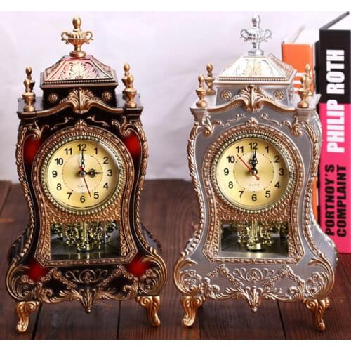 Desk Pendulum Alarm Clock Vintage Clock Classical Cabinet Creative Imperial Furnishing Sit Pendulum Clock