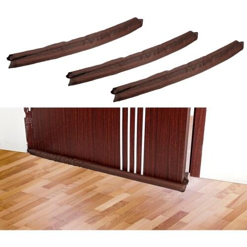 NICEYARD 88cm Dual Door Draft Stopper Brown Flexible Sealing Blocker Wind Dust Blocker Doors and Windows Protector