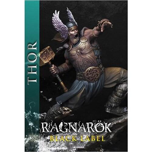 New Unassembled 1/24 75mm Ancient axe fighter WITH BASE figure Resin Kit DIY figure Unpainted resin model