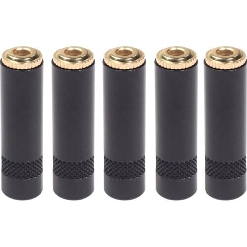 New 3.5 mm Female to 3.5mm Female Jack Stereo Connector Coupler Adapter Audio Cable Extension for MP3 DVD Headphone Car AUX