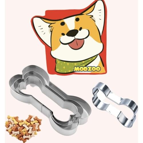 Bone Shaped Chocolate Biscuit Cookie Bread Cake Steel Cutter Baking Mold Creative Dog Bone Shaped DIY Tool Kitchen Accessories