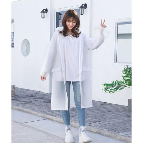 Portable Raincoat Transparent Plastic Outdoor Lightweight Raincoat Fashion Impermeable Long Chubasqueros Raincoats BG50RS