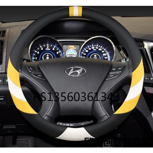 Suitable for Hyundai Sonata leather steering wheel cover
