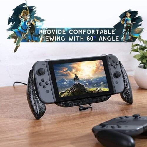 Portable Game Hand Grip Holder 6 Game Cards Storage Box Bracket Stand With USB Charging Port For Nintendo Nintend Switch Console