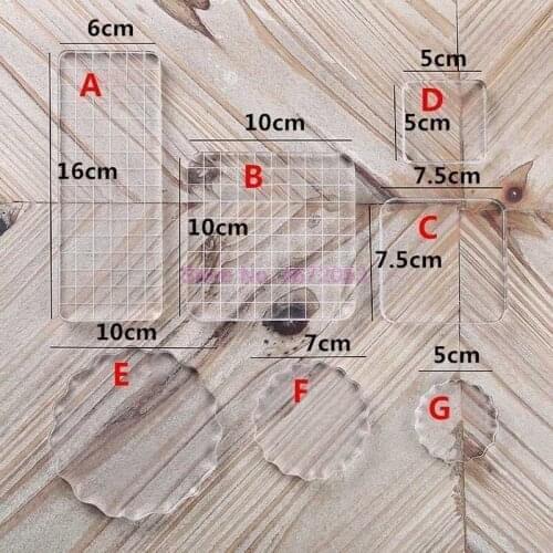 200pcs/lot Transparency Handle Blocks Seal Block Transparent for Stamp Essential Handmade Tools DIY Scrapbooking Statianery sets