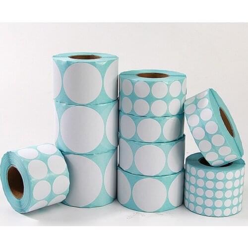 Blank White Round Thermosensitive Label Can Be Printed Directly Without Carbon Tape