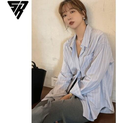 SR shirts 2021 new design skin friendly breathable Blue Stripe Shirts