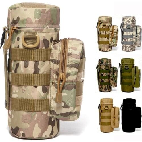 Outdoor Molle Water Bottle Bag Tactical Gear Kettle Waist Pouch Army Climbing Camping Travel Hiking Bags Hunting Accessories