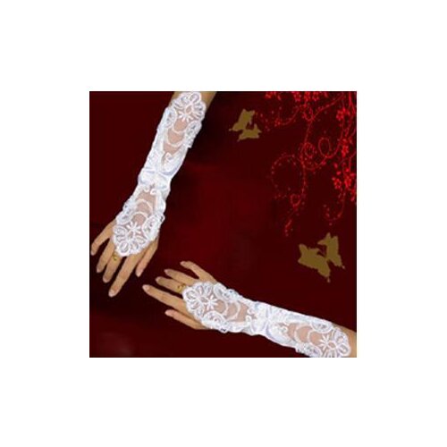 Bridal Wedding Gloves Wedding Accessories Lace Bridal Gloves Elbow Length Pearls Flower Girl White Gloves