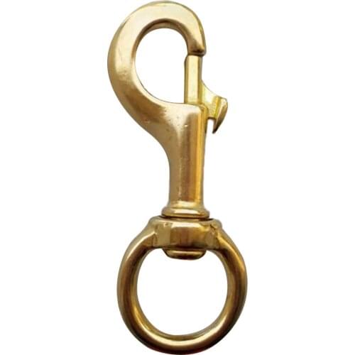 Heavy Duty Brass Swivel Eye Bolt Snap Hook Buckle For Dive Reel Dog Clip Underwater Swivel Eye Bolt Snap
