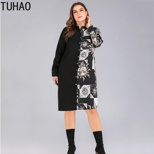 TUHAO LOOSE waist women vintage black dress plus size 5XL 4XL 3XL vestidos largos de verano para mujer mother mom dresses
