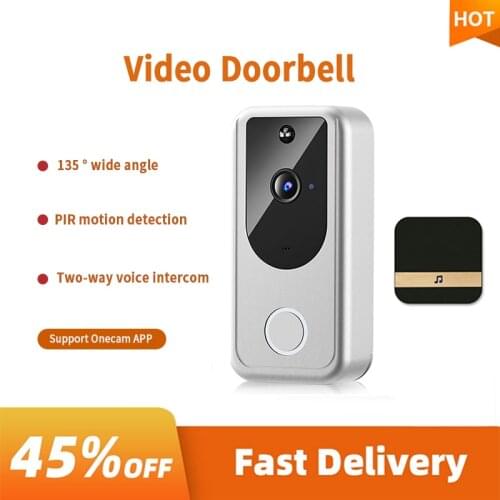 WiFi Video Doorbell Home Mobile Phone Remote High Definition Monitoring Intercom HD 1080P Camera Night Vision