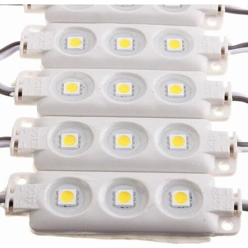 INJECTION MOLDING led module 5050 3 LEDs/pcs Waterproof IP65 DC12V white/Red/Green/Bule/Yellow/RGB Free shipping