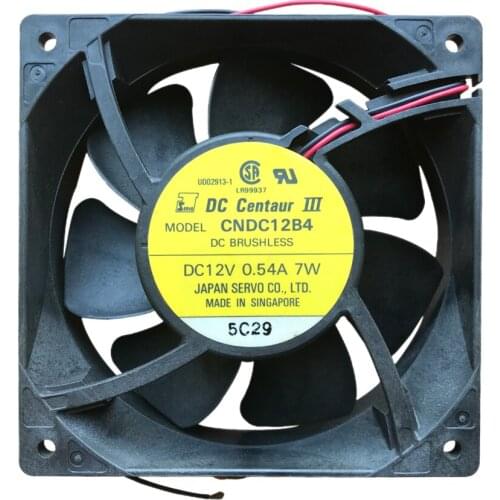 JAPAN SERVO DC BRUSHLESS FAN MODEL CNDC12B4（DC CENTAUR）DC12V 0.54A 7W