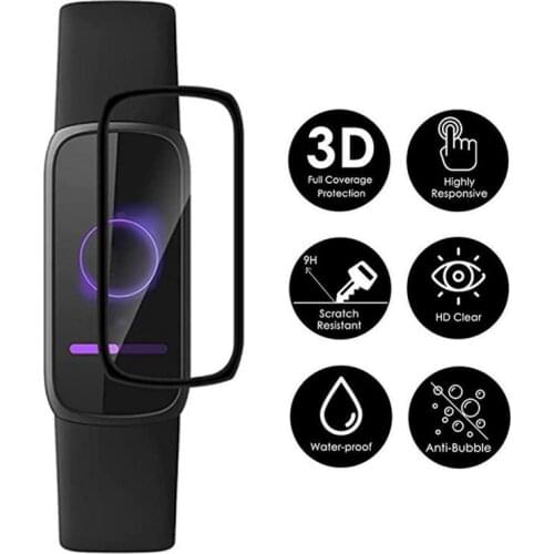 3pcs For Fitbit Luxe Smart Watch Case Screen Protector Smartwatch Accessorie 3pcs 3D Curved Full Coverage Screen Protector