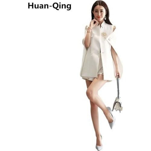 Luxury Summer Women White Black Fashion Runway Designer Coat Jacket Sexy Neading Batwing Sleeve Casual Office Work Ladies Casaco