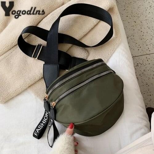 Saddle Design Crossbody Handbags for Women Fashion Semicircle Shoulder Messenger Bag Female Small Diagonal Nylon Chest Bags