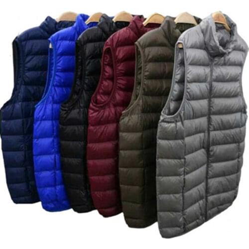 Spring Man Duck Down Vest Ultra Light Jackets Men Fashion Sleeveless Outerwear Coat Autumn Winter Coat 90% White Duck Down