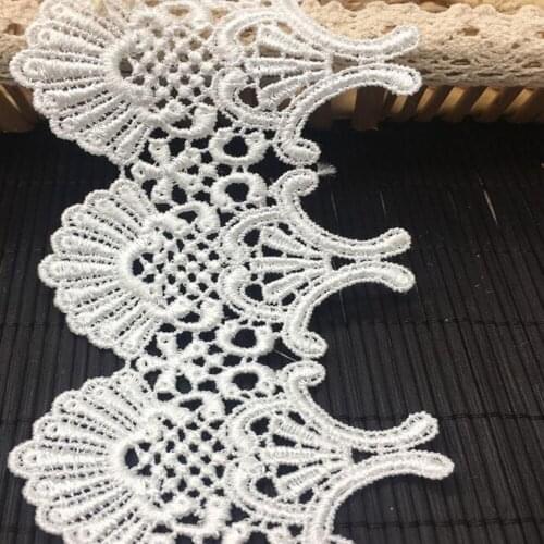 1Yard/lot Handmade Lace Trim Patchwork Material White Lace Ribbon DIY Garment Sewing Accessories