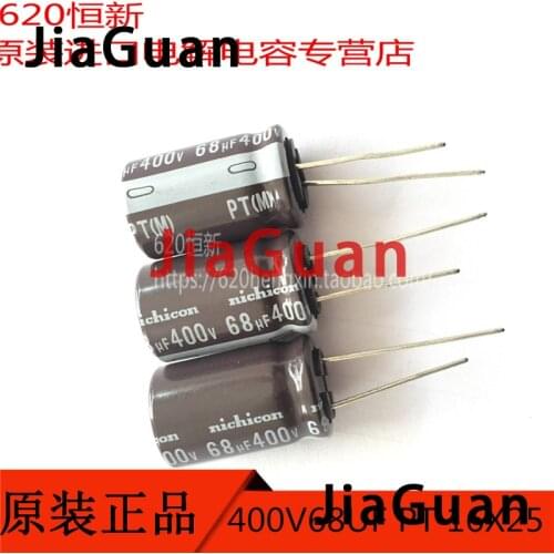 10PCS NICHICON PT 400V68UF 16X25MM electrolytic capacitor 68uF/400V High frequency long life 68UF 400V