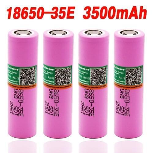 2021 New Made in Korea 18650 3500mAh 20A Discharge INR18650-35E 3.7v 18650 Battery 3.7V Rechargable Batteries + Free shipping