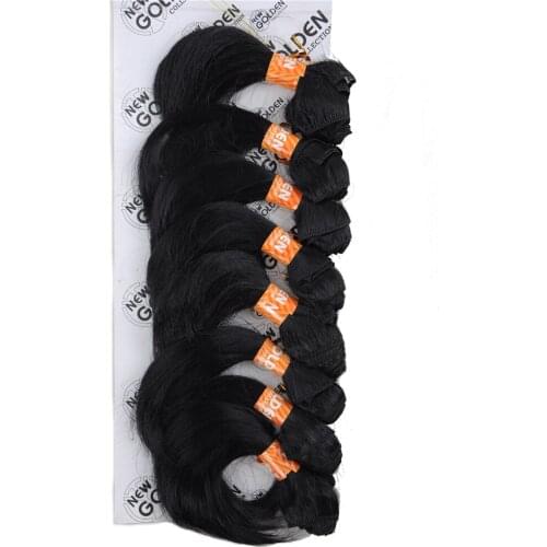6" 8 Bundles/160G/Pack Straight Wave Curly Bundles Weave Human Hair Weft Synthetic Hair Extension Mix Black(Free Shipping)
