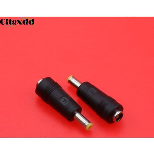 Cltgxdd Socket interface 2.1 x 5.5 mm female to 4.8 x 1.7 mm male AC DC Power Connector plug Adapter for HP Laptop