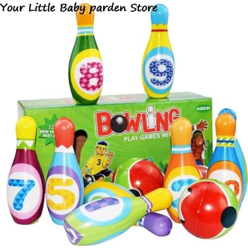 Childrens Solid Bowling Toy Parent-child Indoor Outdoor Fun & Sport Game Educational Leisure Toy