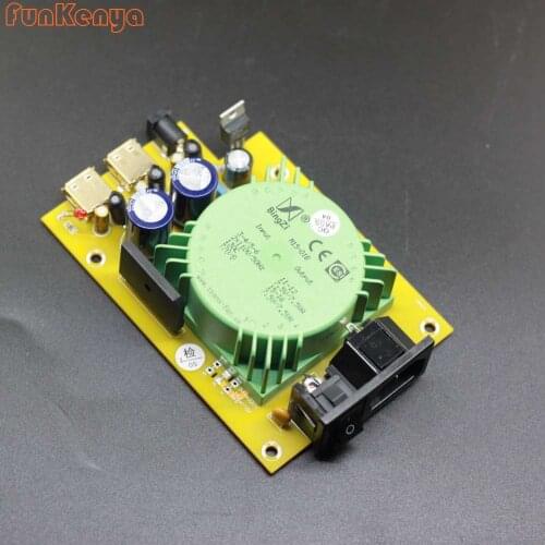 Finished Board Dual USB HIFI DC Regulator Linear Power Supply Board 5V CAS XMOS Raspberry 15W Talema Transformer