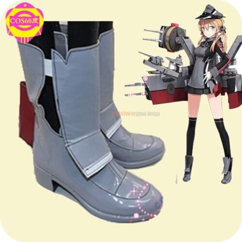 Kantai Collection Prinz Eugen Anime Characters Shoe Cosplay Shoes Boots Party Costume Prop