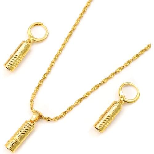 Gold Dubai india Jewelry Set for Women Marina Beads waterwave Chain Necklace earirngs Set Woman Party Wedding Jewelry Gifts