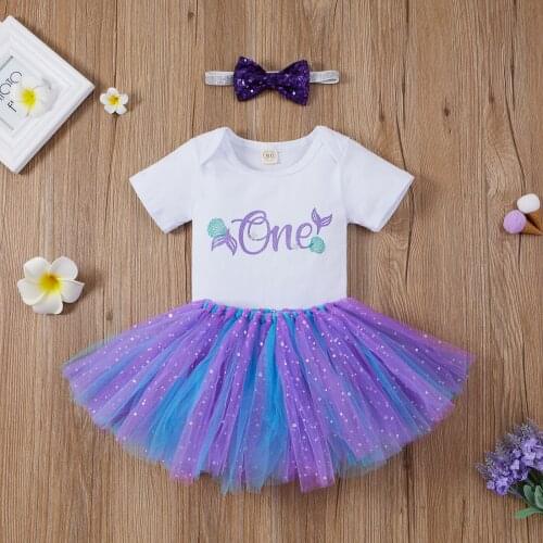 Pudcoco Baby Girls Clothes Set, Letter Print Short Sleeve O-neck Romper + Tutu Skirt + Bow-knot Headband 3Pcs Outfits Set
