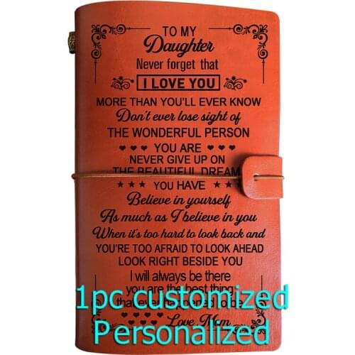 Engraved Leather journal personalized gifts to my husband BJ157 Customized Notebook A5 Dropshipping Supplier US Store Diary