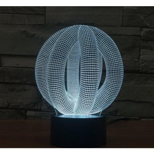 Creative Electronic Products 3d Desk Lamp Touch Led Night Light Led Seven Coloured Novelty Gift Table Lamps For Living Room