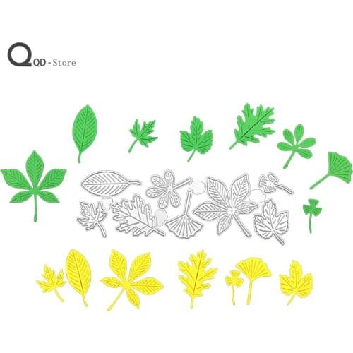 Metal Cutting Dies Childrens Educational Leaf Set Handmade Tools DIY Card Make Mould Model Craft Decoration New 2021