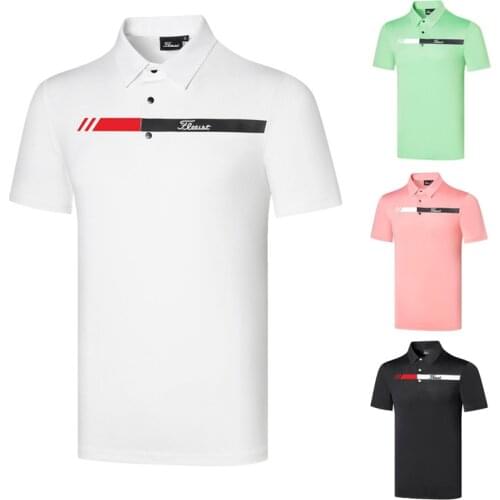 Golf spring and summer mens Short Sleeve T-Shirt Top outdoor sports quick drying moisture absorption refreshing no iron polo sh