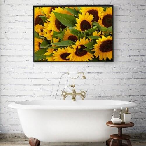 Sunflower Poster Modern Canvas Art Print Wall Pictures Cuadros for Living Room Hallway Decor No Frame Free shipping