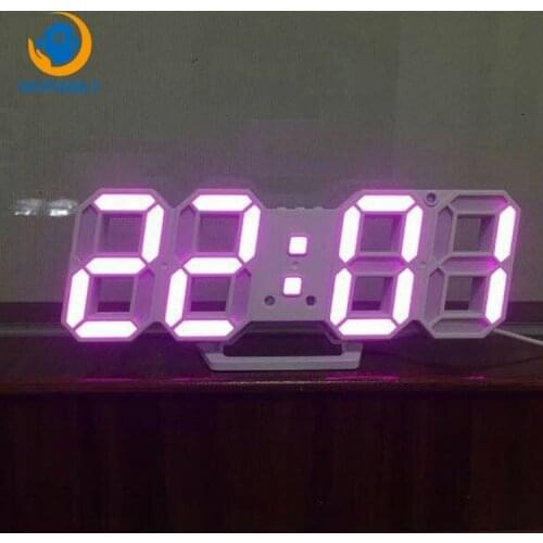 Small Bedside Alarm Clock 3DLED Digital Clock Explosion Models Electronic Wall Clock Wall Stereo Wall Clock Desktop Clock