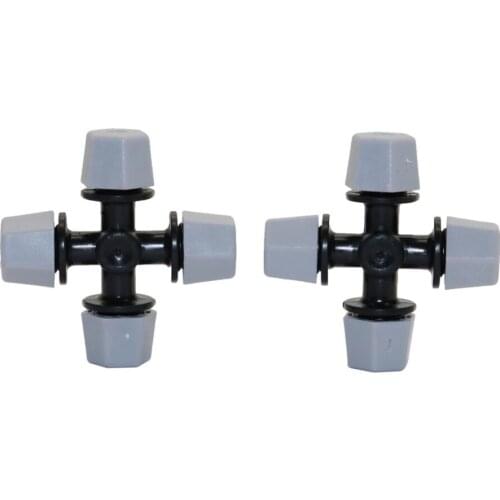 Greenhouse Cross Fog Nozzle Garden Irrigation Mist Sprayer Head Agriculture Tools Atomized Watering Sprayer 100 Pcs