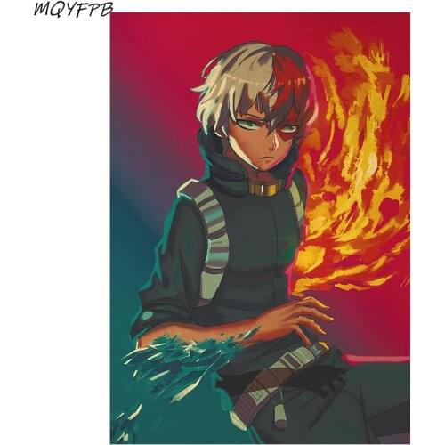 Anime My Hero Academia Kraft Paper Poster Home Room Decoration Painting Core 50.5x35cm