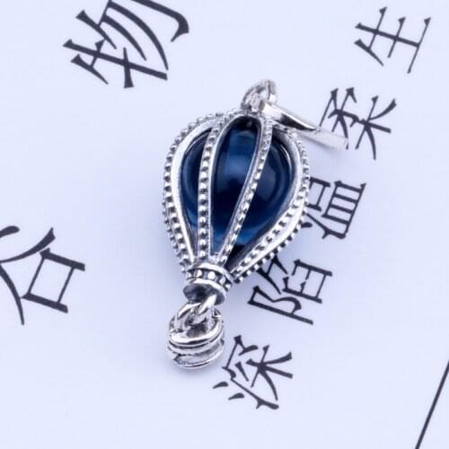 Authentic 925 Sterling Silver Blue Hot Air Balloon Travel Charms Fit Original Bracelet For Women DIY Jewelry pandora Beads