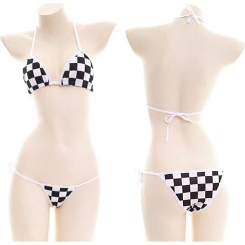 Sexy Japanese Kawaii Style Women Anime Lingerie Bra & Panty Bikini Set Cute Lolita Underwear Cartoon Cosplay Costumes