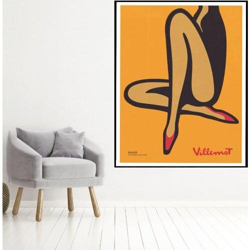 Nordic Retro Abstract Sexy Girl Wall Art Canvas Painting Nordic Posters and Prints Wall Pictures for Living Bedroom Decoration