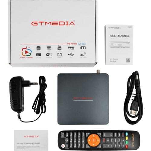 GTmedia V9 Prime Satellite Receptor Support DVB S/S2/S2X Card Xstream Smart Online TV APP Built-in 2.4G WIFI